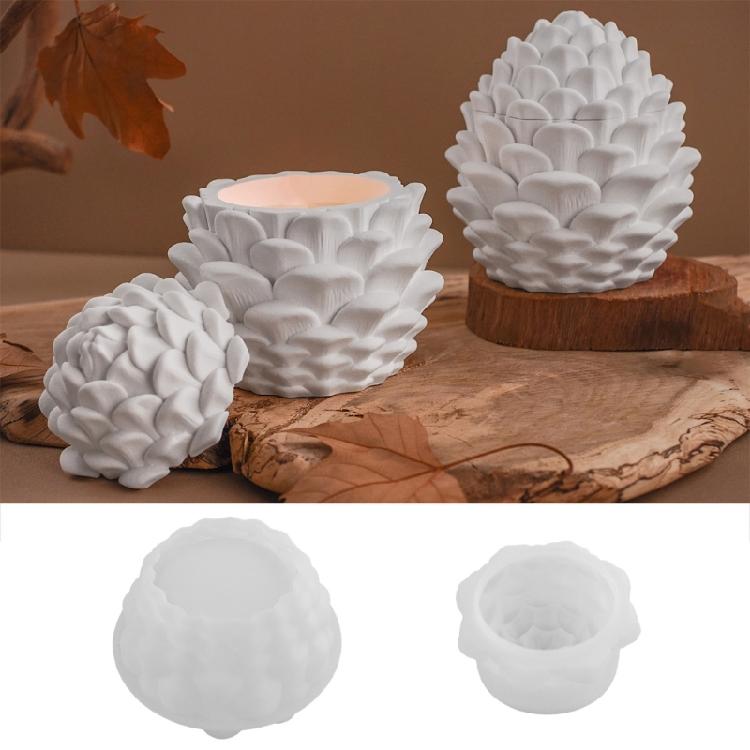 Easy Releases Silicone Pinecone Mould For Making Decorative Resin Containers And Gift Boxes