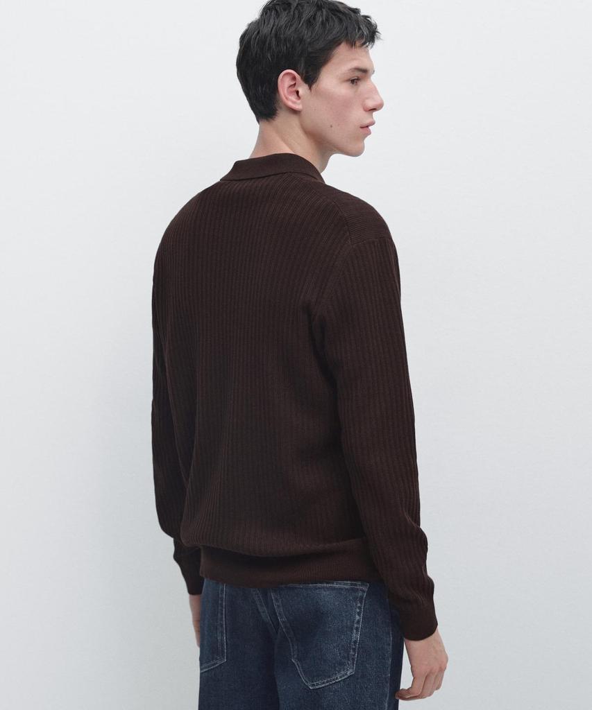 Masimodutti Cotton Blend Knit Jersey Polo
