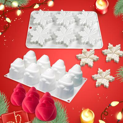 1 Stück Mousse-Kuchen Silikonformen DIY Langlebig Nikolaus-förmig Antihaft Schokolade Gelee Kuchen Backformen für Party-Deko Geschenke