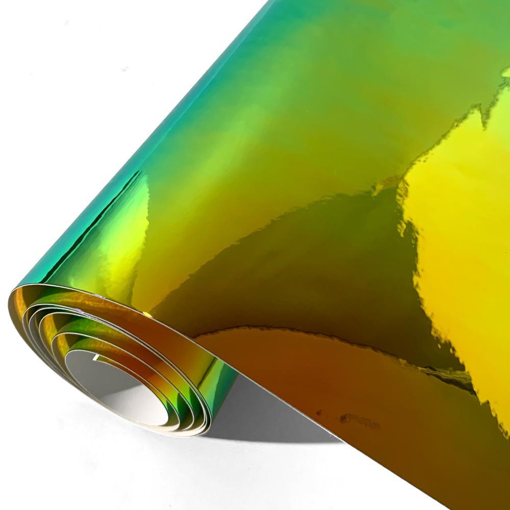

Rainbow Electroplating Film Waterproof Motorcycle Adhesive Vinyl Car Wrap Car Wrapping Sticker Accessories Auto Motorcycles Foil 10cmx135cm жёлтый