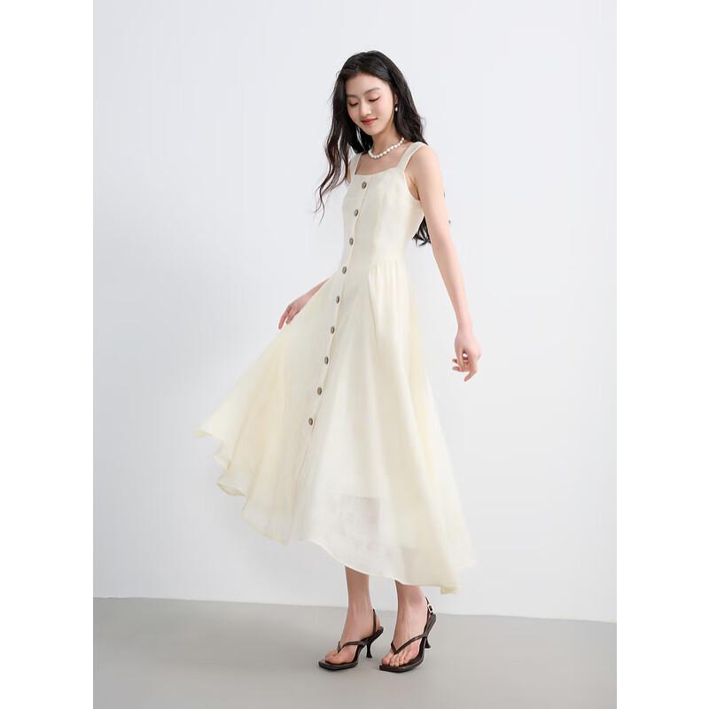 Sancai 2025 Summer French Style A-line Sleeveless Long Dress