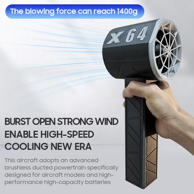 X64 Car Violent Blower Handheld Turbo Jet Fan 64mm Brushless Motor Strong Instantaneous 1000W High Power Duct Blower Turbo Fan