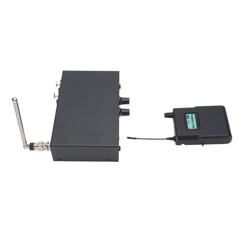 Wireless Ear Monitoring System 863 to 865Mhz Professional Stereo Wireless IEM System with Transmitter and Receiver for