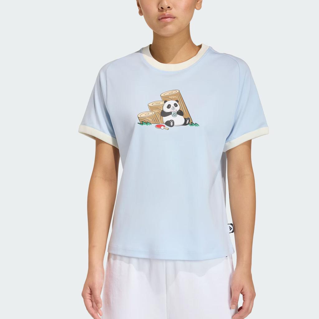 Adidas Panda Chill Sports Casual Cotton Short Sleeve T-Shirt Women tops KB7212