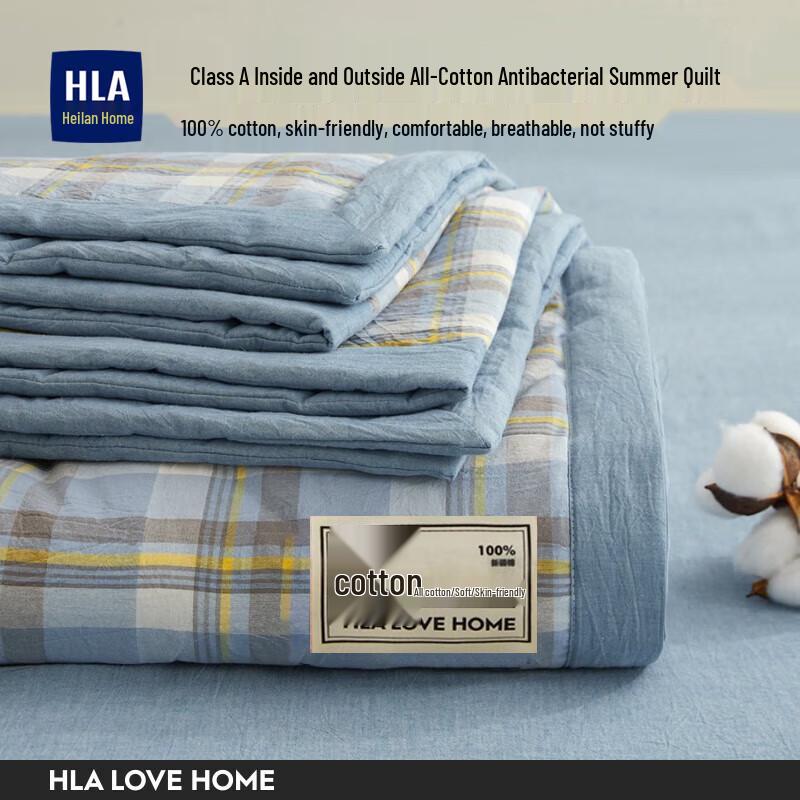 

HLA Home 100% Cotton Washed Summer Quilt