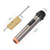 Handheld Wireless Microphone UHF Dynamic Mic with Portable Mini Receiver 6.35mm Plug Compatible with Speaker Karaoke System Home Theater System
