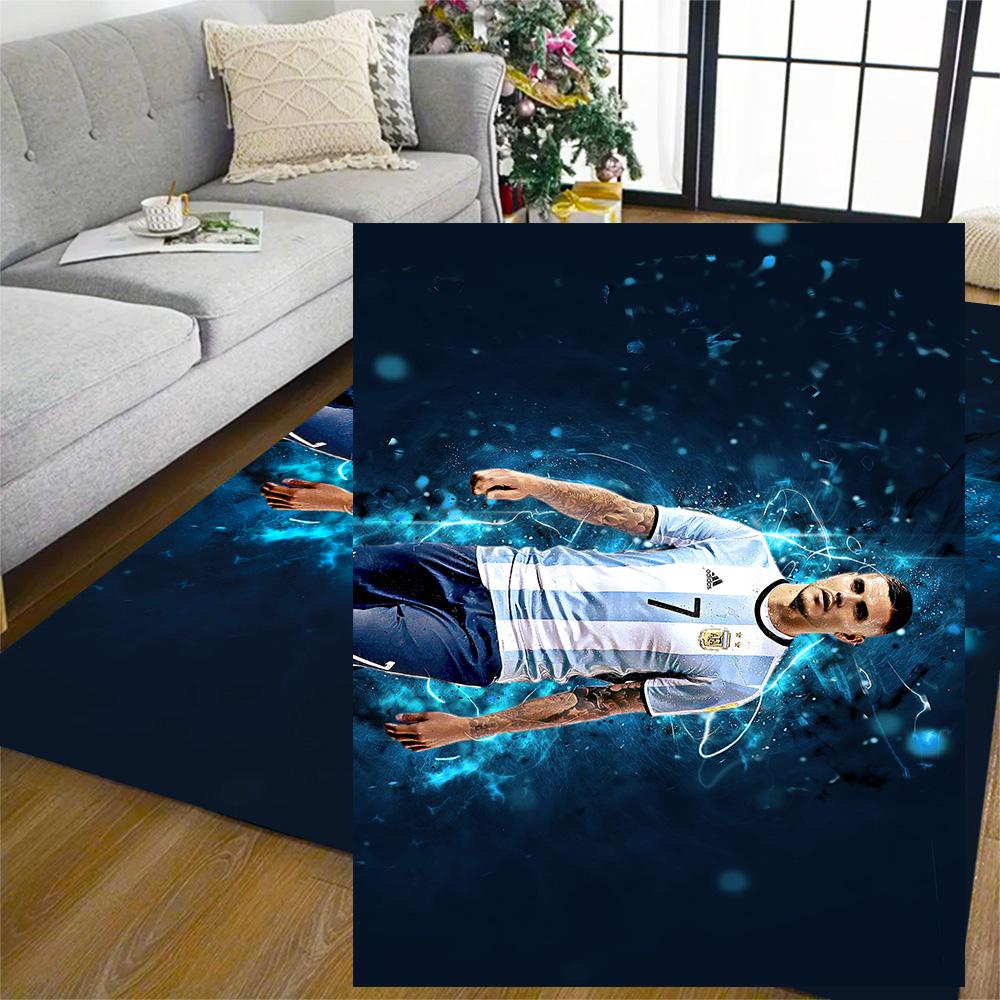 Argentina Football Player Carpet Suitable for Dining Room Bedrooms Entryway Game Room Anti-slip Rug Office Home Decor Gift for Festivals