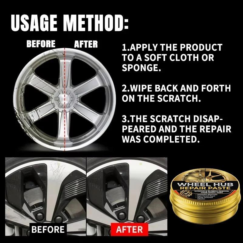 Automobile Wheel Rim Scratch Reconditioning Paste Tire Rim Scratch Paint Repair Paste - Aluminum Alloy Wheel Hub Repair Supplies