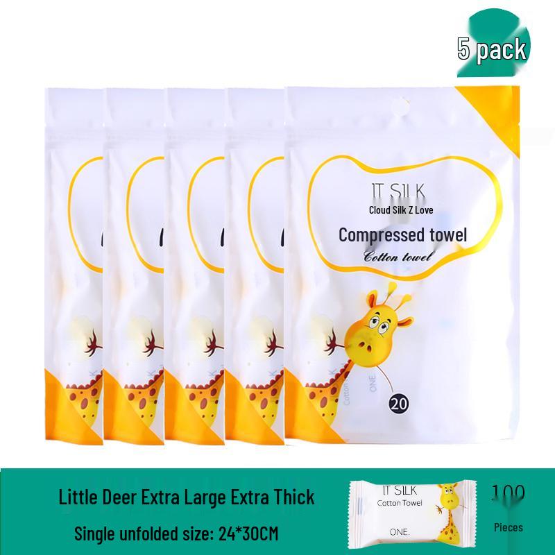 Portable Thickened Compressed Towel: Disposable Face, Bath, and Sports Washcloth for Travel and Hotel Use