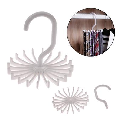 360° Rotating Tie Belt Scarf Compact Hanger Rack Holder Home Hanging Hooks 8C