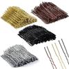 50 Pcs/Bag 5cm U Shaped Alloy Hairpins Waved Hair Clips Simple Metal Bobby Pins Barrettes Bridal Hairstyle Tool Hair Pins