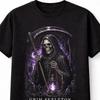 Grim Skeleton Reaper Gothic Horror Graveyard Unisex TShirt