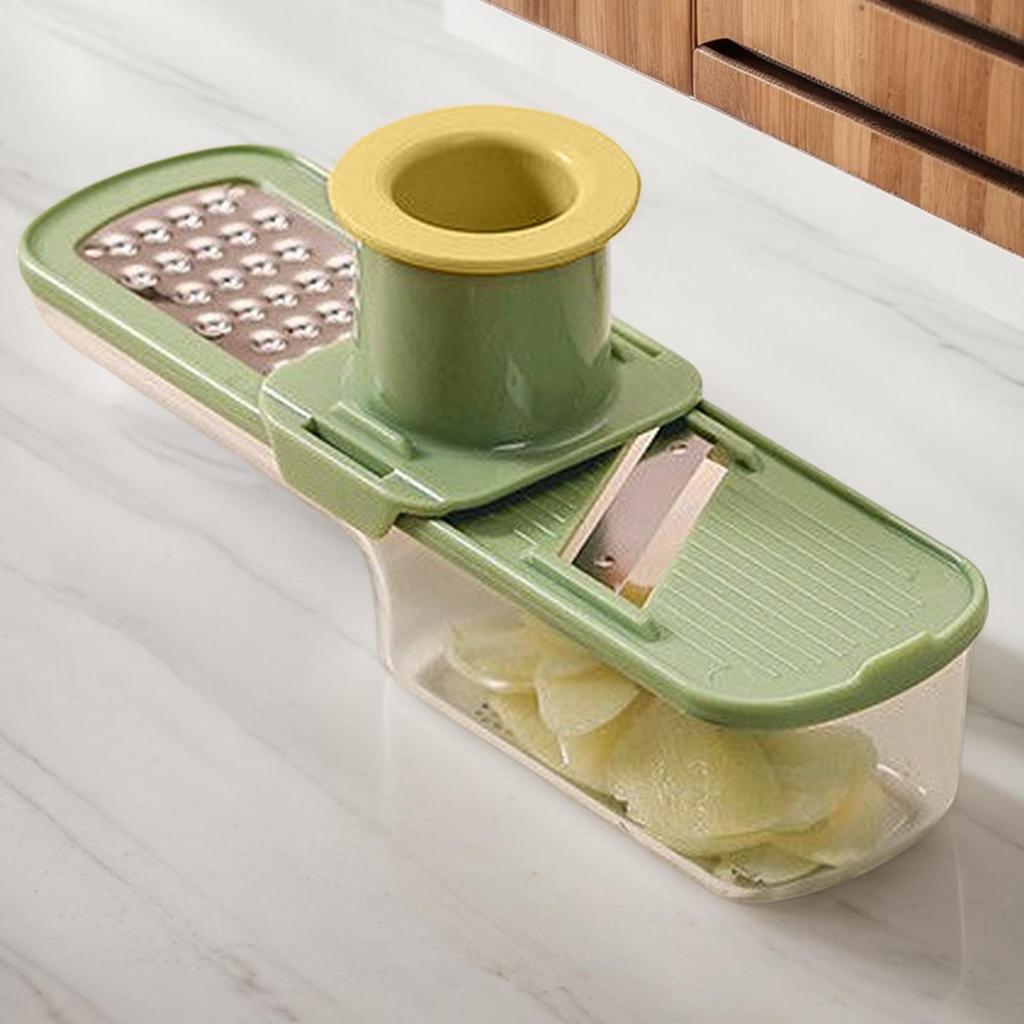 Garlic Grinder Easy Grip Veggie Shredder with Container Multifunctional Garlic Grinder for Veggie Onion Food Fruit Carrot Almond