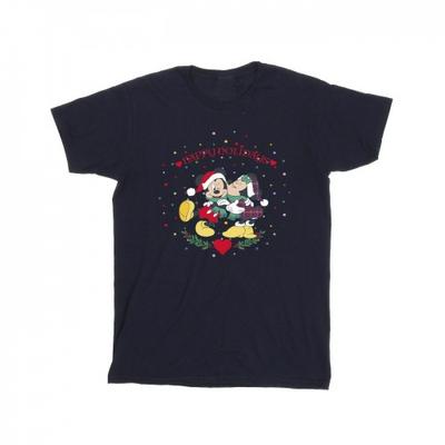 Herre Mickey Mouse Mickey Minnie Jule-T-skjorte