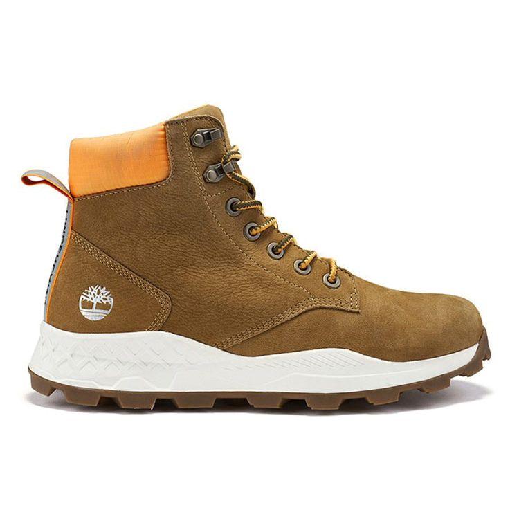 Timberland Brooklyn Series Warm Durable Shock Absorbing Comfortable Versatile Short Outdoor Boots Men boots Brown A2DSZW