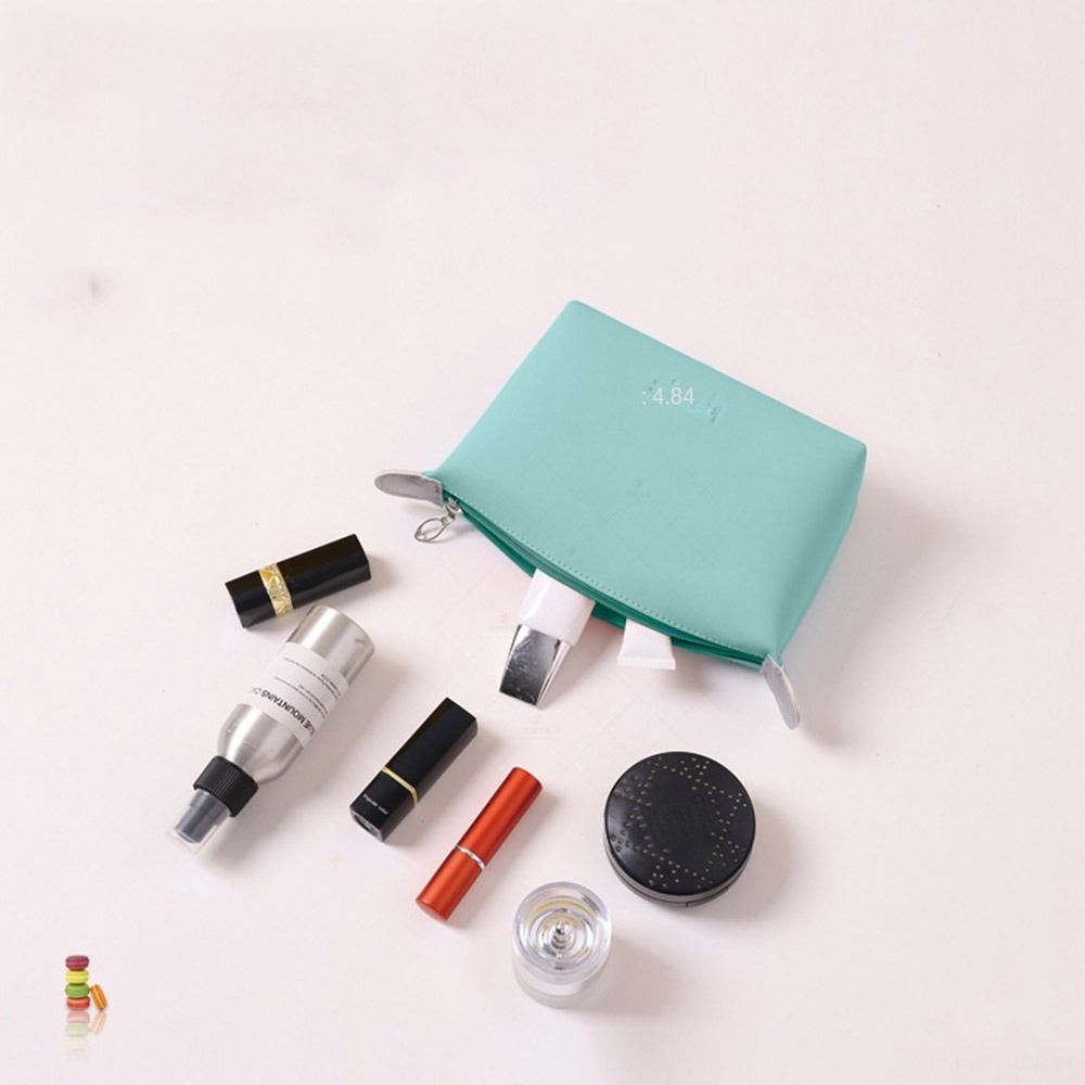Waterproof PU Cosmetic Bag Handbag Toiletry Bag Creative Makeup Bag  Student