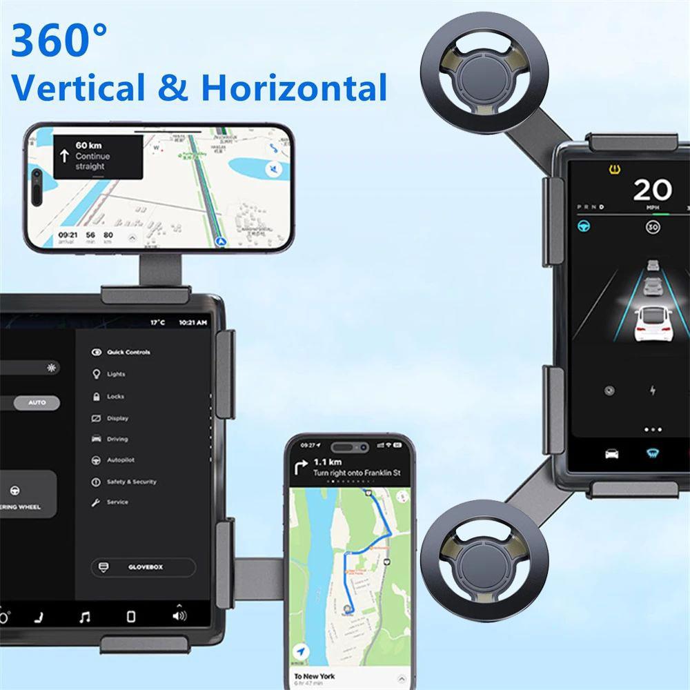 TEEQ For Tesla Model Y Junipe 2025 Model 3 HIGHLAND 2024 Cybertruck BYD Seal Car Phone Mount Holder 15W Magnetic Wireless Charge