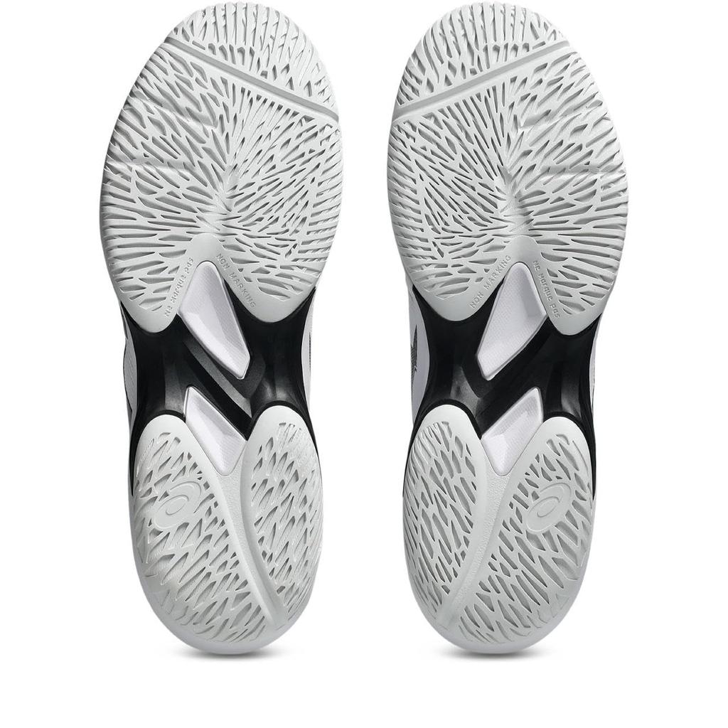 ASICS COURT HUNTER FF 1071A111 Indoor Sports Size 101 Size 2E Men's Shoes, (White/Black), 25.5 cm,