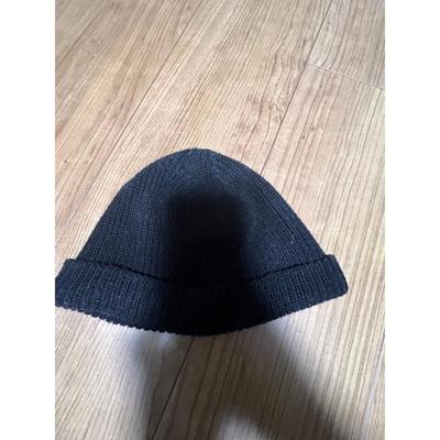 Used BEAMS HEART Knit Hat Beanie Black