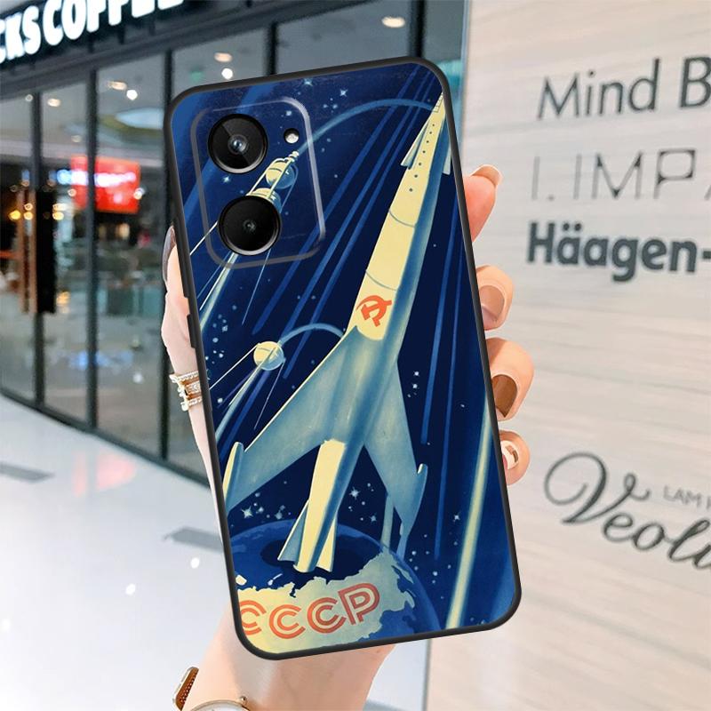 

CCCP Soviet Space Propaganda Art Case For Realme 15 Pro 14 13 11 12 Pro Plus GT7 GT6 C55 C51 C53 C35 C33 C61 C65 C67 C71 C75 Realme C33