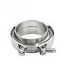 304 Stainless Steel Exhaust Pipe Connector V Flange Clamp for Auto Parts Compatible with Turbocharged Engines and Mufflers