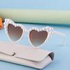 JYL TS Women's Heart-Frame Pearl - Luxury Street Party Sunglasses WF-17070