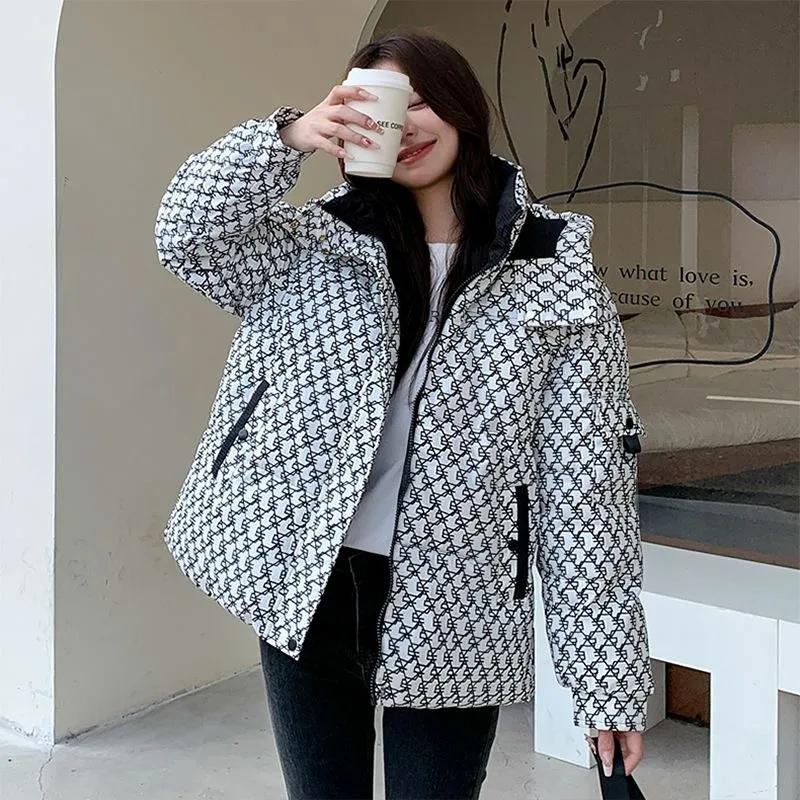 Womens Down Cotton Coat 2024 New Winter Cotton Jacket Women Thicken Warm Cotton-Padded Coats Female Puffer Parkas Casual Outwear