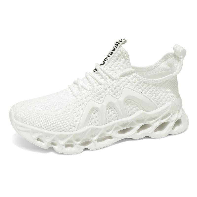 Mens Running Shoes Big Size Lightweight Breathable Mesh Sports Shoes Anti Slip Shock-absorbing Casual Trendy Sneakers for Man