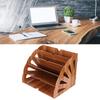 Wooden MultiSlot Storage Rack   Supplies Desktop File   for  (Black )