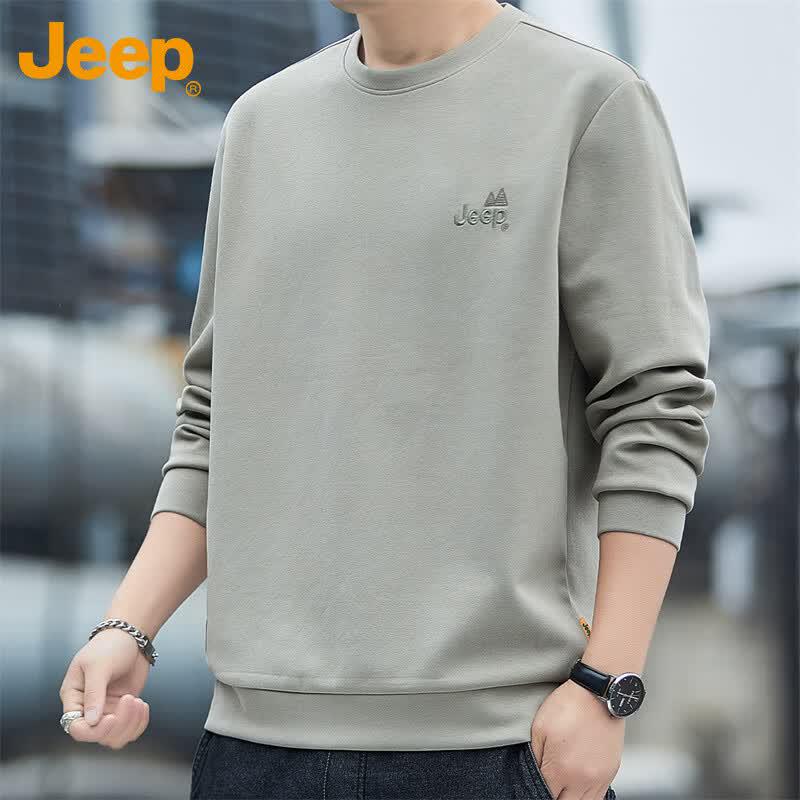 JEEP Men's Crew Neck Long Sleeve Sweatshirt