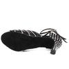 Damen Latin Tanzschuhe Glitzernde Strasssteine Moderne Tanzschuhe Hoher Absatz 7,5 cm