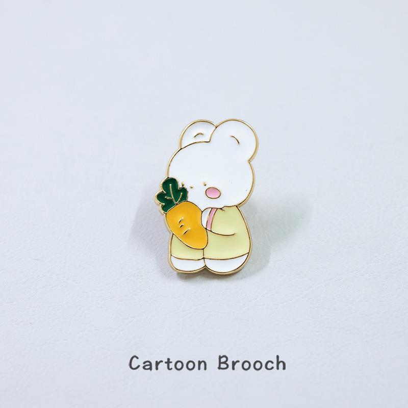 Fish Fox Strawberry Enamel Pin Lovely Brooch Cartoons Badge For Bags Jeans Hoodies Denim Lapel Pin Jewelry Kids Best Gift