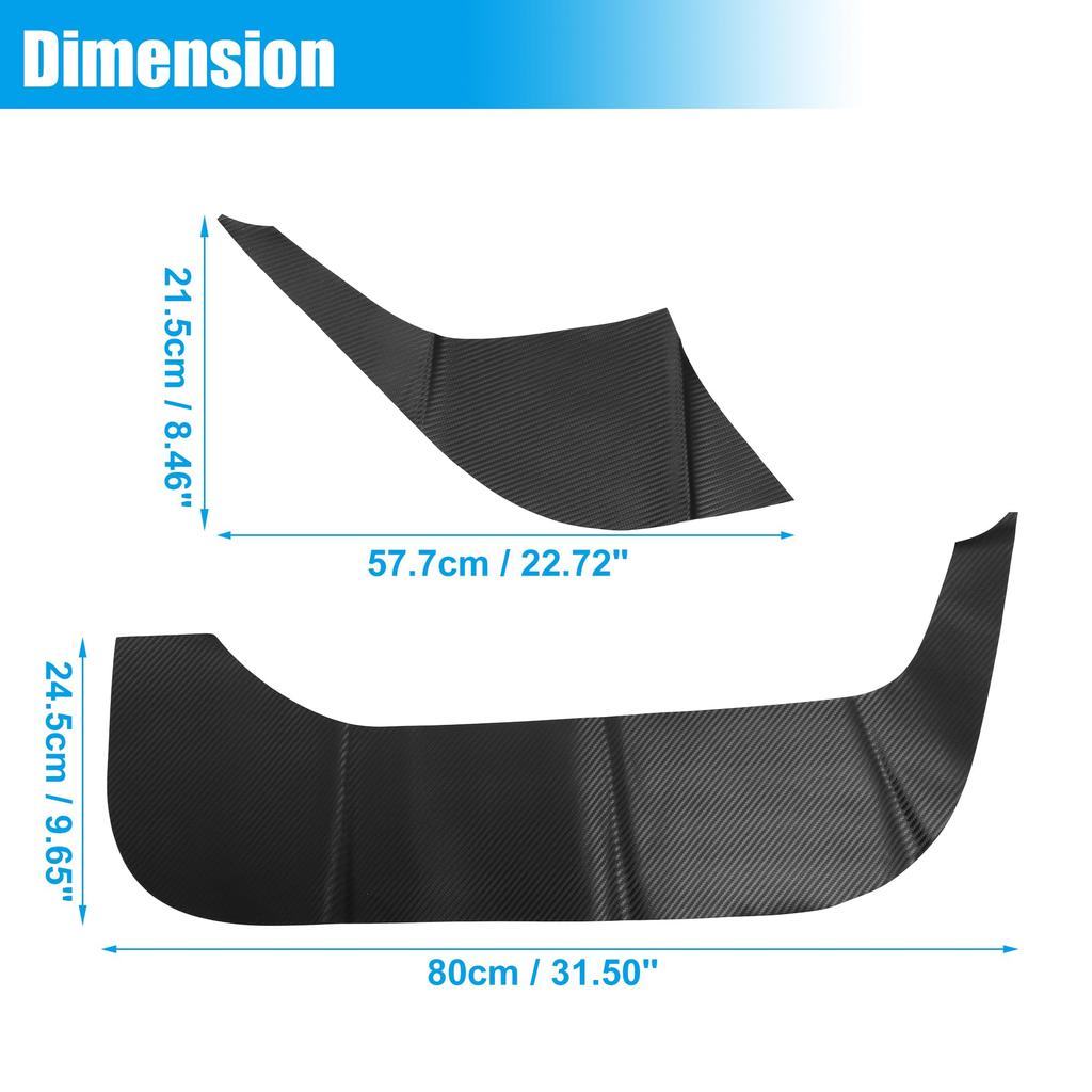 X AUTOHAUX Door Kick Scratch Carbon Fiber Compatible with Volvo XC40 2022 1 Set Guards, Prevention, Pattern, 2023,