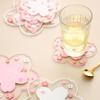 Sottobicchiere in PVC a forma di fiore