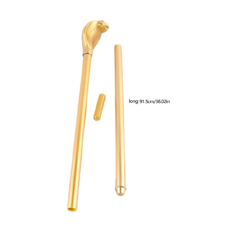 Adjustable Snake Cobras Cane Pharaoh Scepter Pimps Wizard Staff Halloween Cosplay Costume Accessories for Women Men Gift