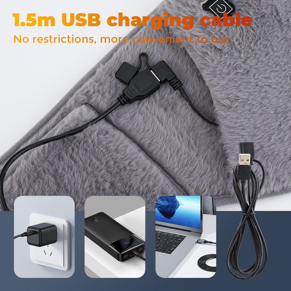 USB Rechargeable Electric Heating Waist and Uterus Warm Belt Massager