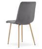 Turin Chair - Dark Grey Velvet / Wood-Coloured Legs X 2