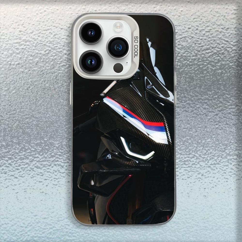 Custodia per Telefono B-Bmwes Moto S1000rr Per iPhone 16,15,14,13,12,11,Mini,Pro,MAX Bianca Opaca Cover Antiurto