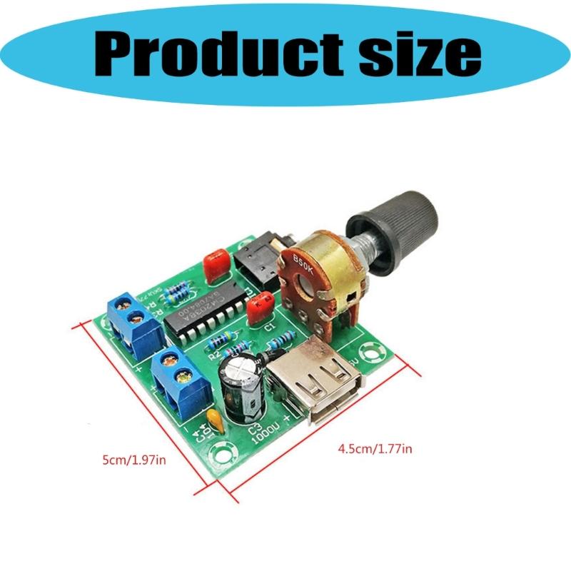 5VDC Mono Power Amplifiers Module 5W Double Channel Output Battery Operated For Portable Projects