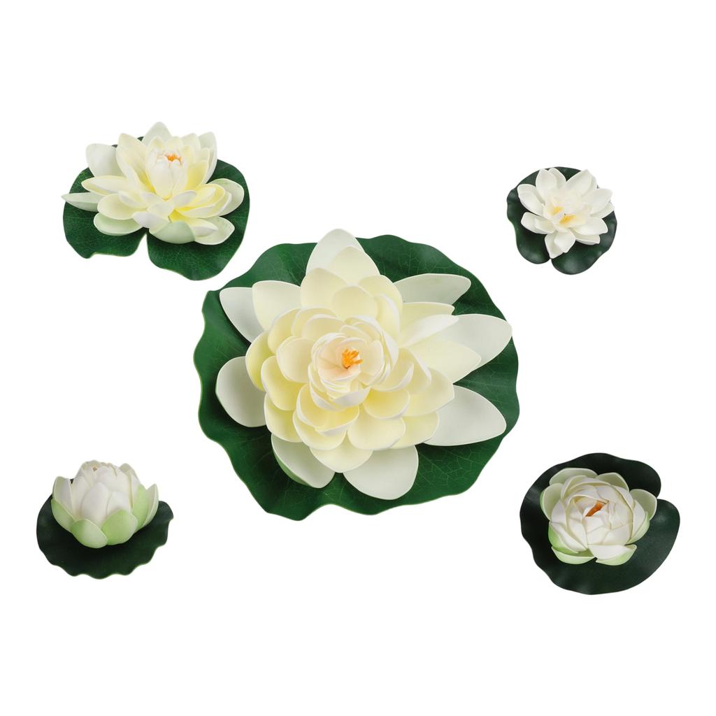 Accessories Artificial Lotus Fake Plant Pond Pool Simulation Flower Water Lily Wedding Yard Fish Tank Floating