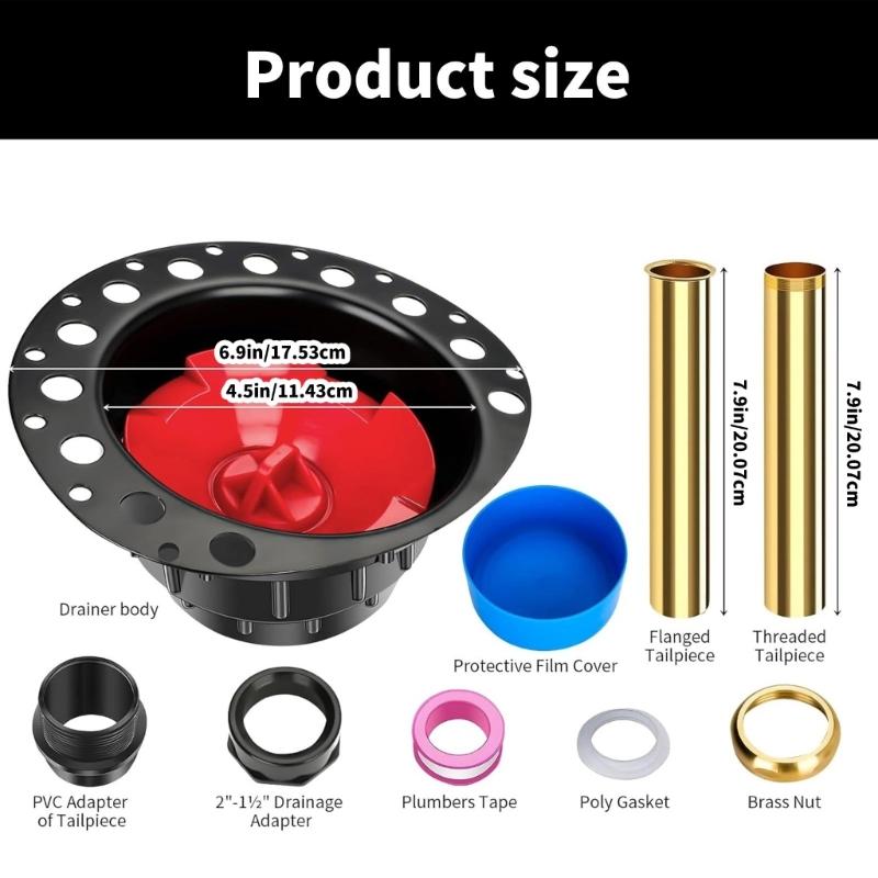 Bathtub Drain Rough Set Easy Installation Drain Systems Bath Drain Set Suitable for Freestanding Bath Installations