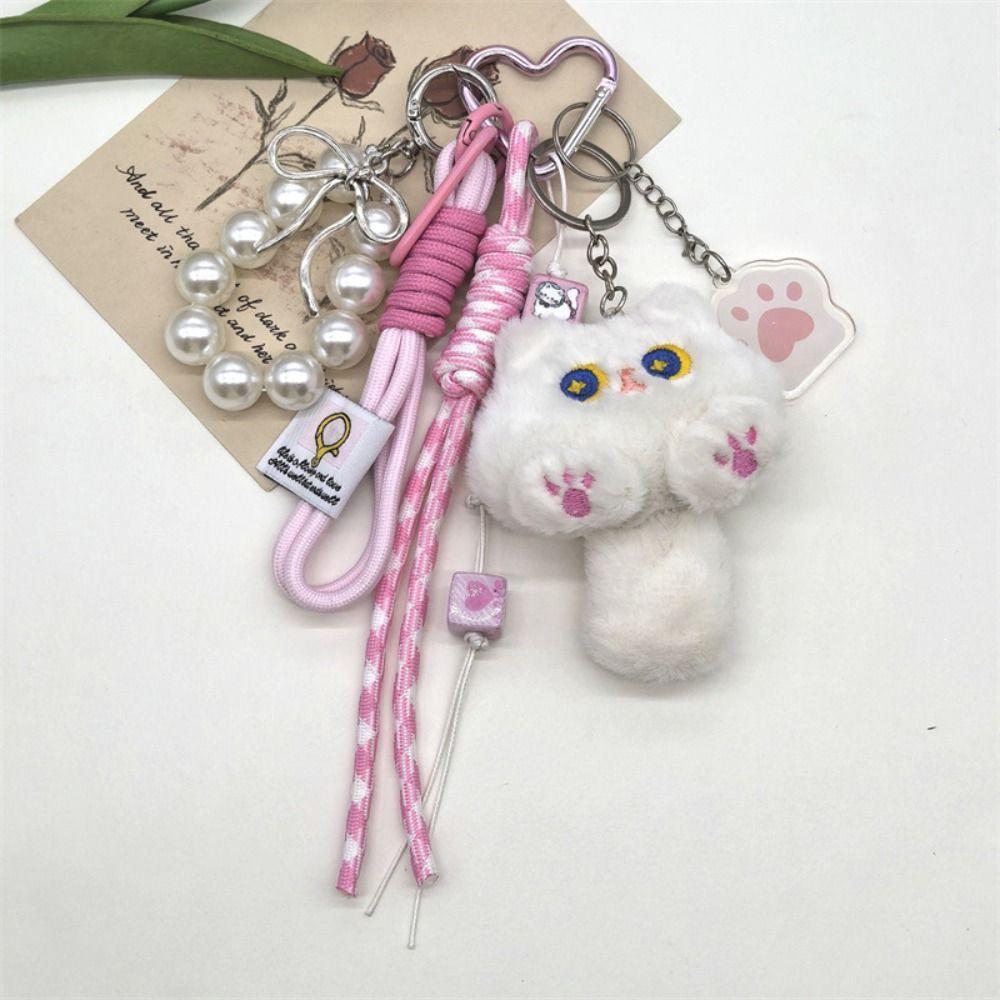 Ornaments Cat Plush Keychain Bag Hanging Cat Mobile Phone Chain Holiday Gift
