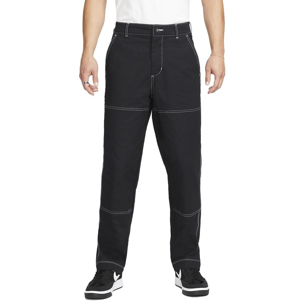 Nike Casual Pants Men's Black Moderate Straight Fit Pants FB8429-010