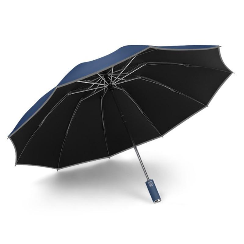Customized LOGO Gift Advertising Umbrella Automatic Reverse Reflective Strip Sunny Rain Folding Men's and Women's Business Umbrella Pattern
