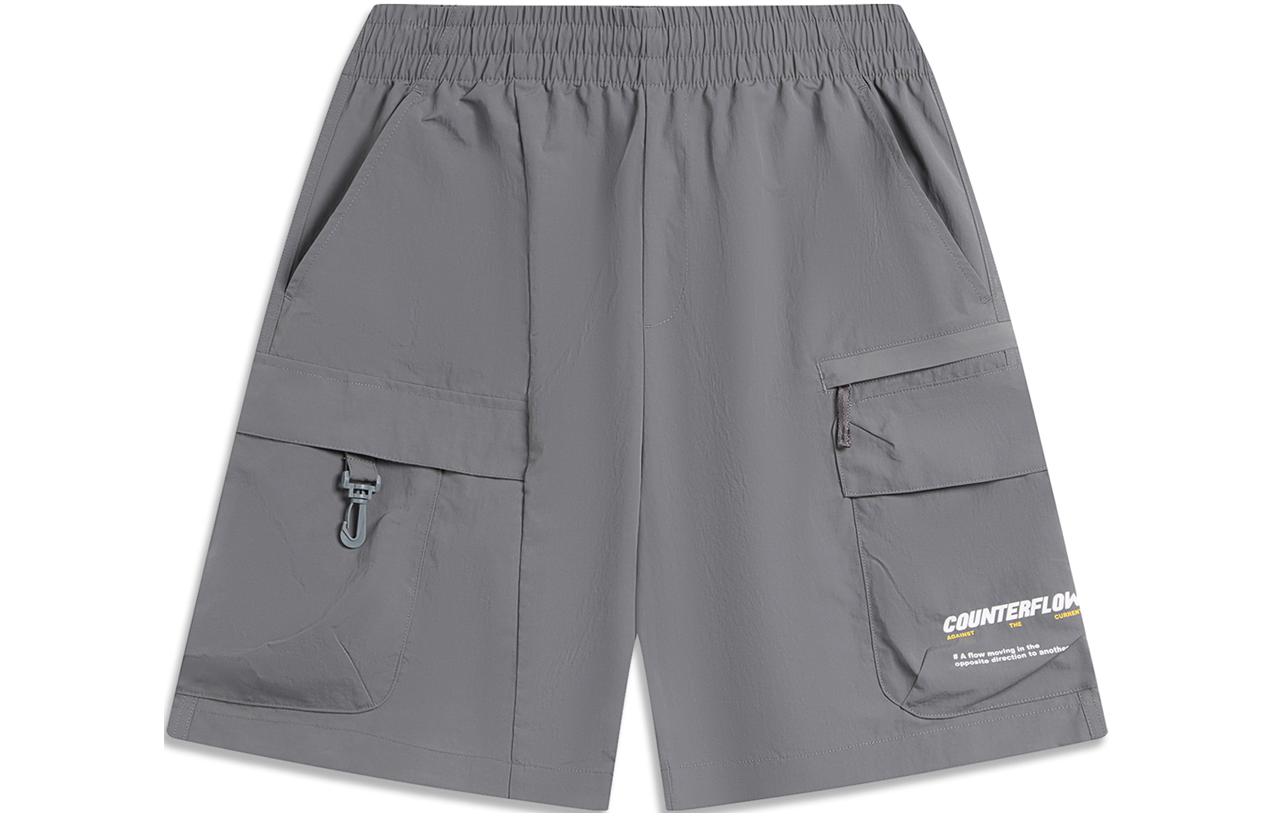 Li Ning CF Casual Shorts Men s Thunderstorm Gray AKSU645-2 S