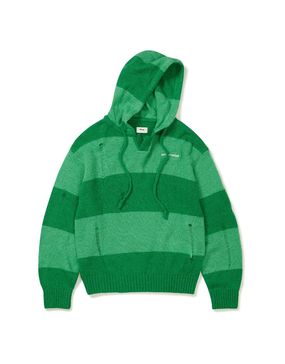 Mmlg Damaged Rugby Knit (Green) Green/L