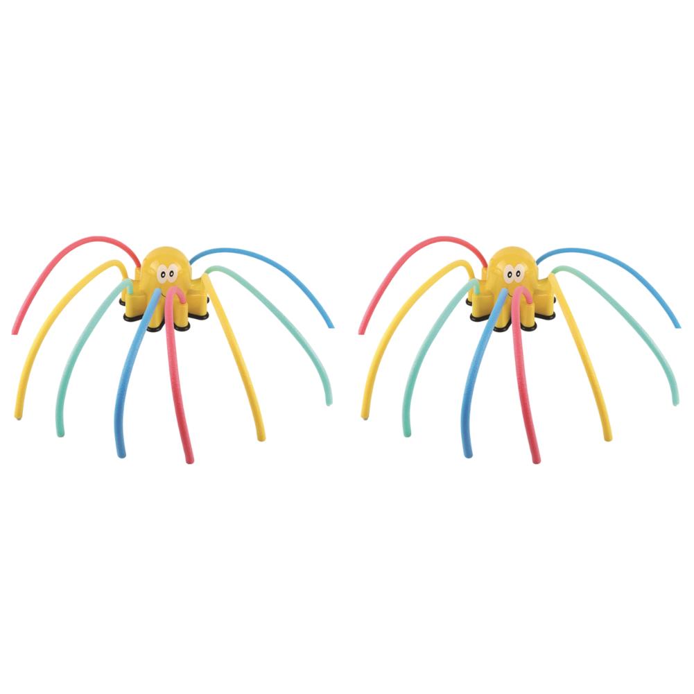 

A# Octopus Water Sprinkler Kids Sprinkler Toy with 8 Wiggle Tubes for Kids (Yell