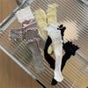 Lace Calf Socks Bowknot Middle Tube Sock Summer Hollow Out Stocking for Student Girl Lady Japanese Style Socks