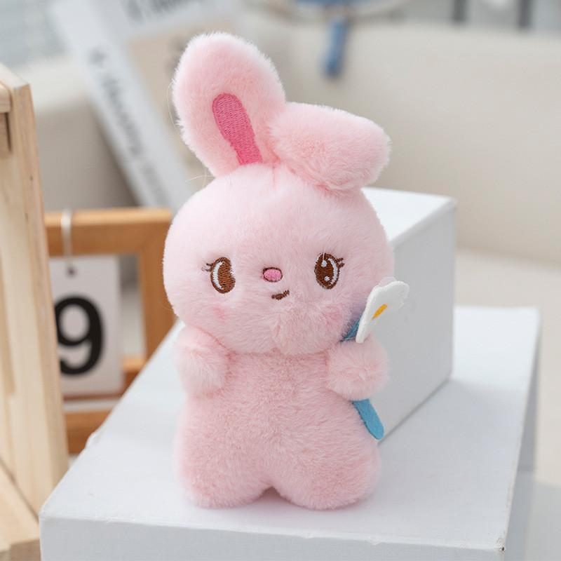 Keychain Plush Rabbit Backpack With Soft Stuffed Animal For Decoration Kids