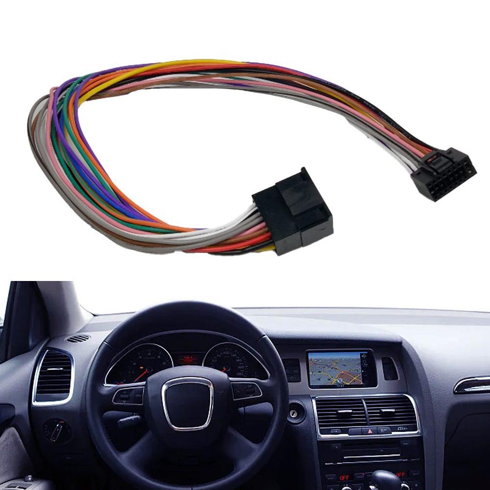 Car Audio Connection ISO Wire Harness 16Pin Extension Cable Length 40cm
